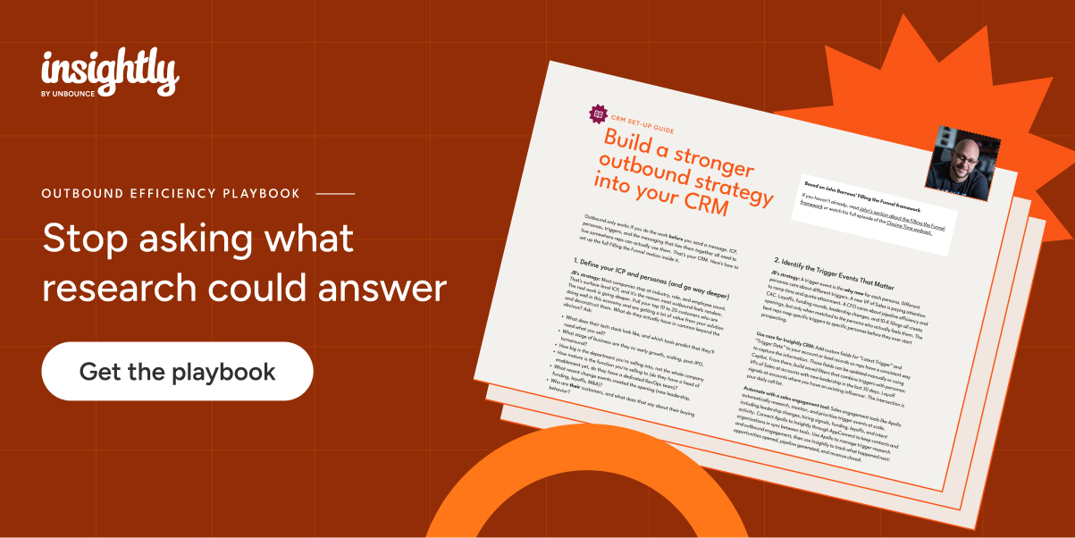 Outbound efficiency playbook: Stop asking what research could answer. Get the playbook